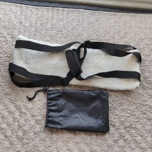 Black and White Dog Waist Sling with Pouch